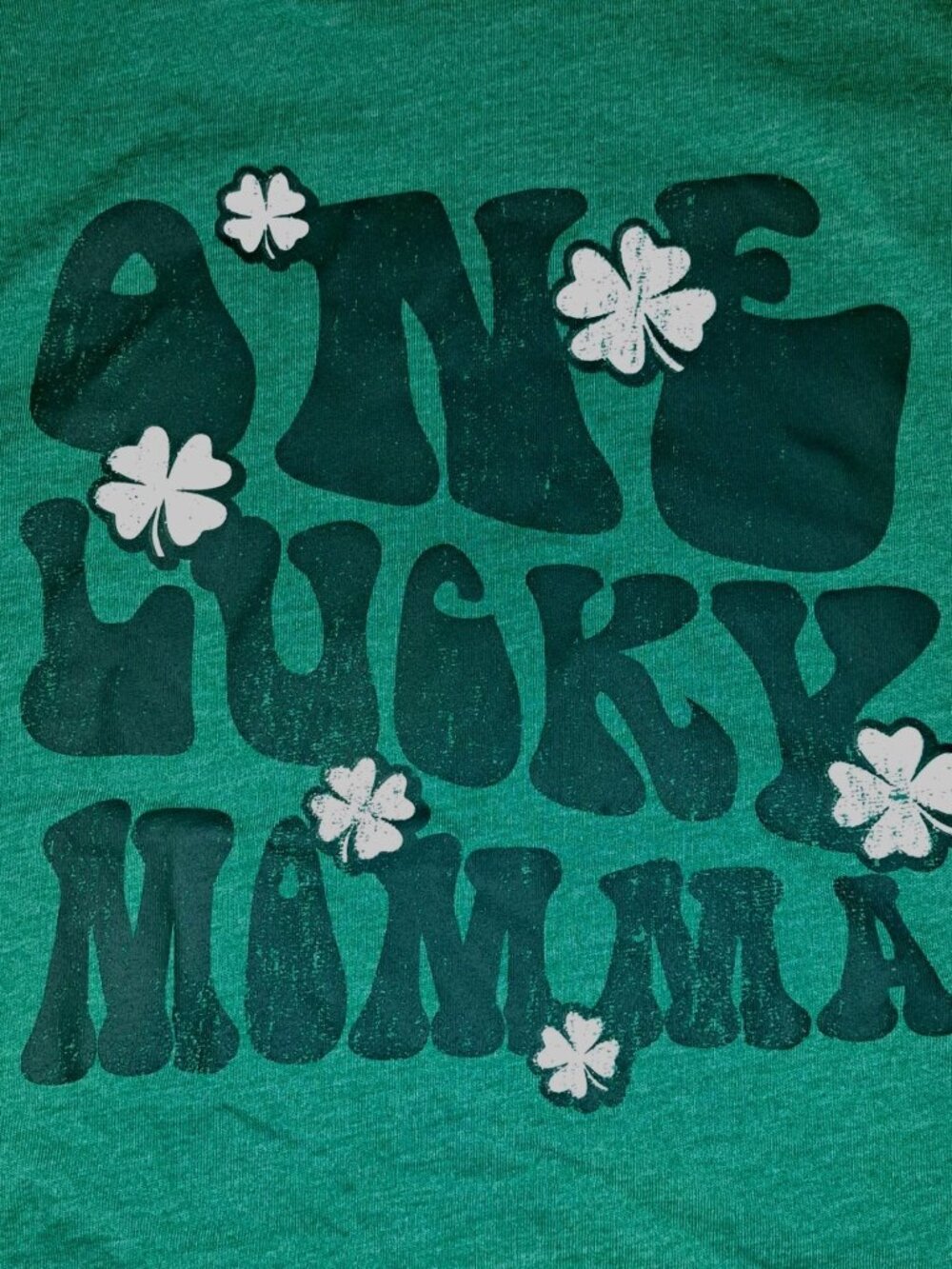 Press Lab Women's 2XL Green Tee Shirt One Lucky Mama New